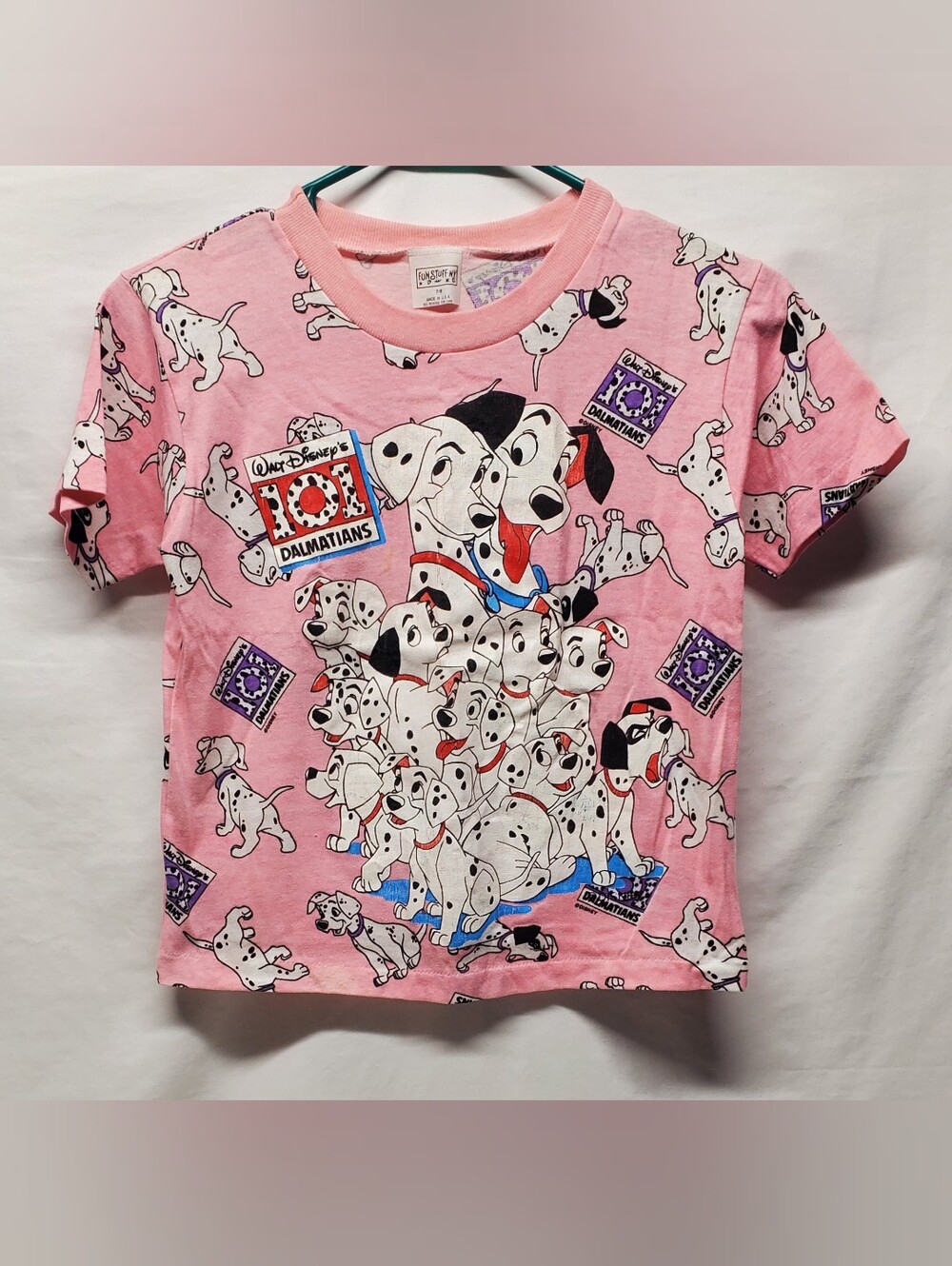 Vintage rare Disney 101 Dalmatians shirt single stitch all over print y2k